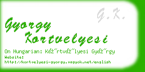 gyorgy kortvelyesi business card